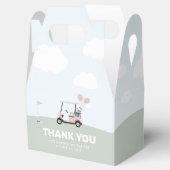 Girls' Hole-in-One Pink Golf 1e verjaardag Bedankdoosjes (Geopend)