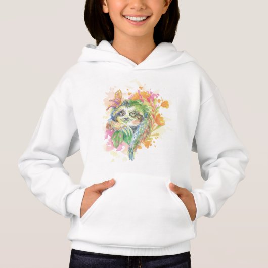 Girl's Hooded Pullover - Sleuf (Voorkant)