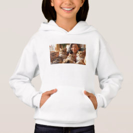 Girls Hoodie - "Ik ben helemaal blij met mijn katt