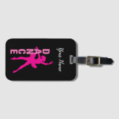 Girls Hot Pink Ballerina Dance Bagagelabel (Voorkant (horizontaal))