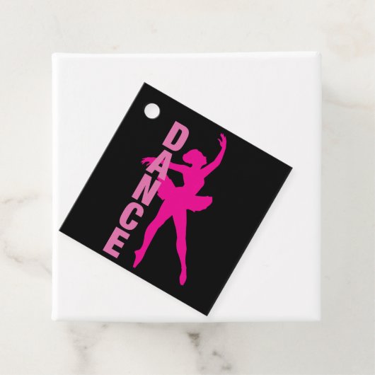 Girls Hot Pink Ballerina Dance Bedankjes Labels (In situ)