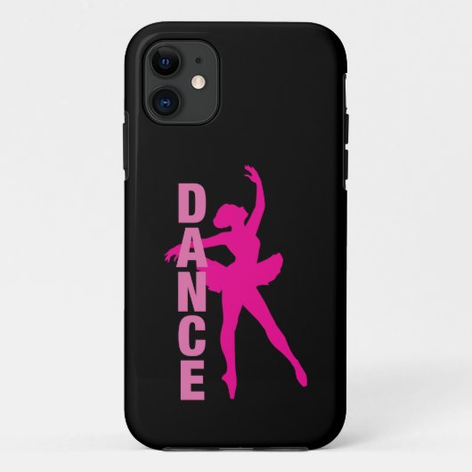 Girls Hot Pink Ballerina Dance Case-Mate iPhone Case (Achterkant)