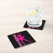 Girls Hot Pink Ballerina Dance Kartonnen Onderzetters (Insitu)