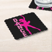 Girls Hot Pink Ballerina Dance Kartonnen Onderzetters (Gebogen)