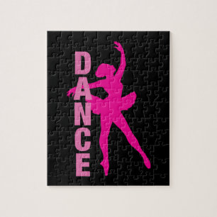 Girls Hot Pink Ballerina Dance Legpuzzel