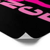 Girls Hot Pink Ballerina Dance Poster (Hoek)