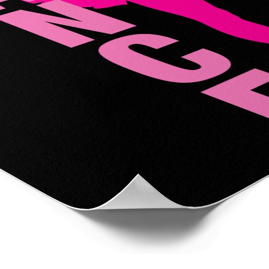 Girls Hot Pink Ballerina Dance Poster (Hoek)