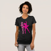 Girls Hot Pink Ballerina Dance T-shirt (Voorkant volledig)