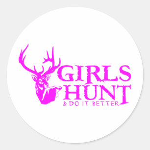 GIRLS HUNT DEER RONDE STICKER