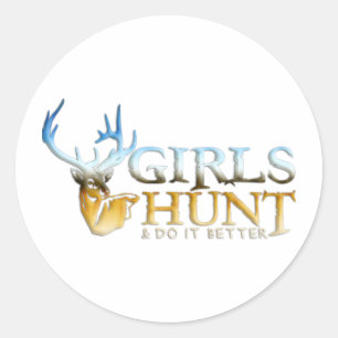 GIRLS HUNT DEER RONDE STICKER