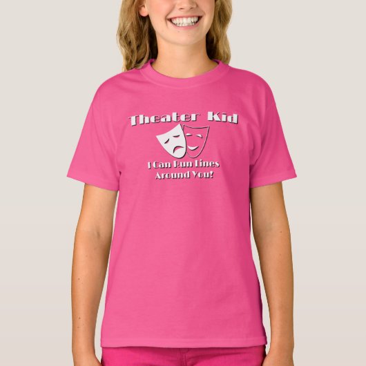 Girls I Can Run Lines Around You T-Shirt (Voorkant)
