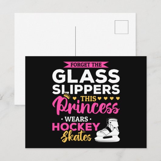 Girls Ice Hockey Princess Briefkaart (Voorkant / Achterkant)