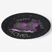Girl's Ice Schaats Birthday Party Papieren Bordje (Gekanteld)
