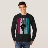 Girls Ice Skating Inspire Coach Retro Ice Skates D T-shirt (Voorkant volledig)