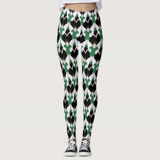 Girls Irish Clover Fairy Leggings (Voorkant)