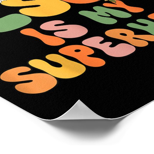 Girls Jesus Is My Superhero Christian Sister God T Poster (Hoek)