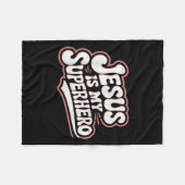 Girls Jesus Is My Superhero Christian Toddler Sist Fleece Deken (Voorkant (Horizontaal))