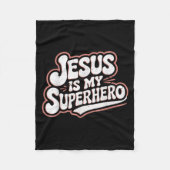 Girls Jesus Is My Superhero Christian Toddler Sist Fleece Deken (Voorkant)