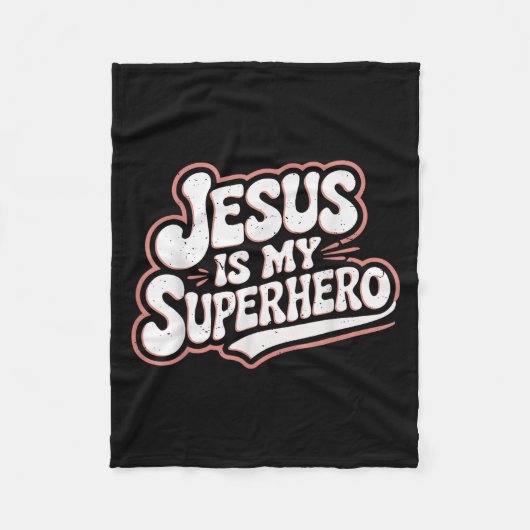 Girls Jesus Is My Superhero Christian Toddler Sist Fleece Deken (Voorkant)