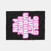 Girls Just W Have Fun  Fleece Deken (Voorkant (Horizontaal))