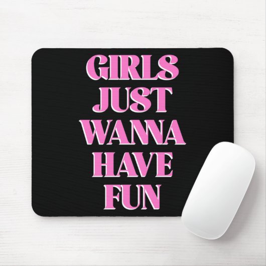 Girls Just W Have Fun Long Sleeve  Muismat (Met muis)