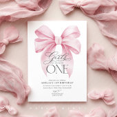 Girls just wanna be ONE 1st Birthday Pink Bow Kaart