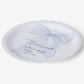 Girls Just Wanna Be One Blue Bow Paper Bord (Gekanteld)