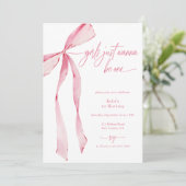 Girls Just Wanna Be One Bow Foto Eerste Verjaardag Kaart (Staand voorkant)