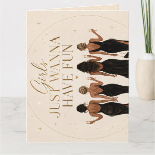 Girls Just Wanna Have Fun Dankkaartjes  Bedankkaart