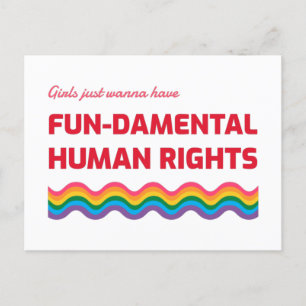 Girls Just Wanna Have Fundamental Human Rights Briefkaart