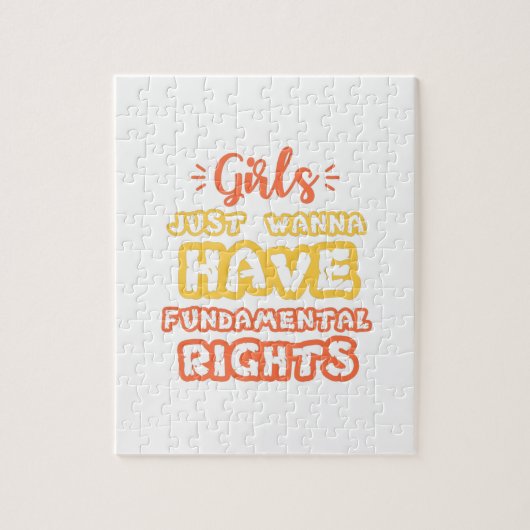 girls just wanna have fundamental human rights legpuzzel (Verticaal)