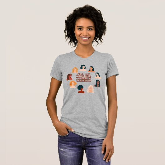 Girls Just Wanna Have Fundamental Human Rights T-shirt (Voorkant volledig)
