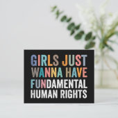 Girls Just Wanna Have Fundamental Rights Briefkaart (Staand voorkant)