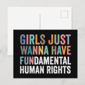 Girls Just Wanna Have Fundamental Rights Briefkaart (Voorkant / Achterkant)