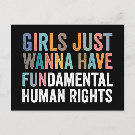 Girls Just Wanna Have Fundamental Rights Briefkaart (Voorkant)