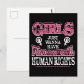 Girls Just Wanna Have Fundamental Rights Briefkaart (Voorkant / Achterkant)