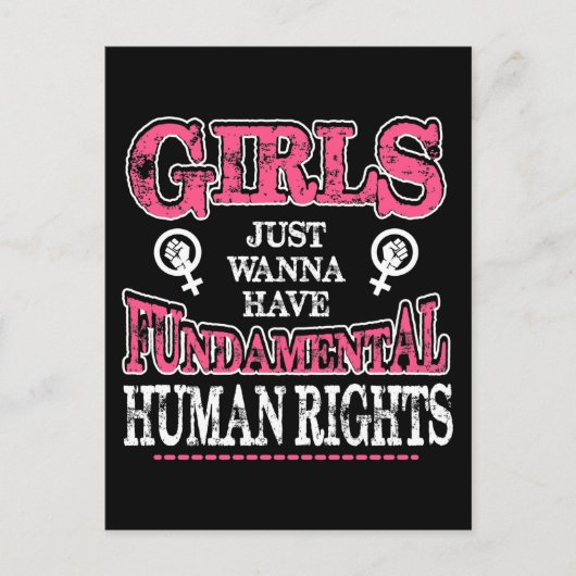Girls Just Wanna Have Fundamental Rights Briefkaart (Voorkant)