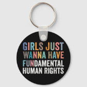 Girls Just Wanna Have Fundamental Rights Sleutelhanger (Achterkant)