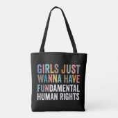 Girls Just Wanna Have Fundamental Rights Tote Bag (Achterkant)