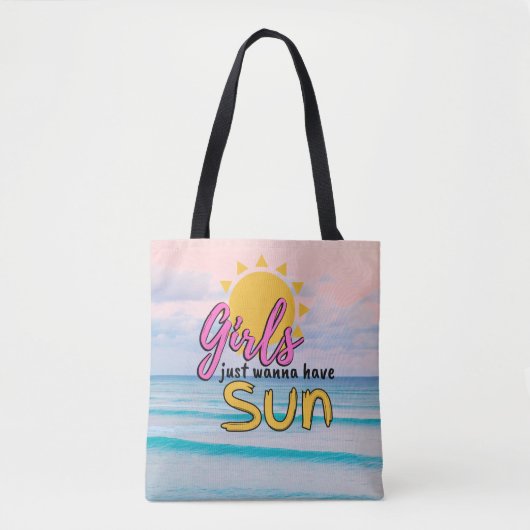 Girls just wanna have Sun Ocean Tote Bag (Voorkant)