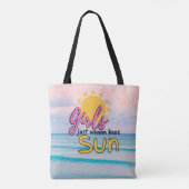 Girls just wanna have Sun Ocean Tote Bag (Achterkant)