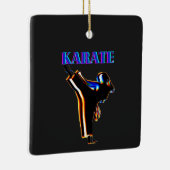 Girls Karate Abstract Blur Keramisch Ornament (Rechts)