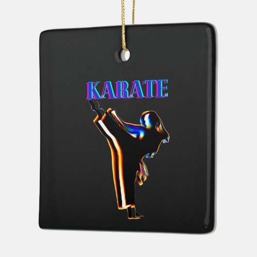 Girls Karate Abstract Blur Keramisch Ornament (Links)