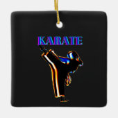 Girls Karate Abstract Blur Keramisch Ornament (Voorkant)