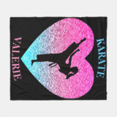 Girls Karate Fleece Blanket (Voorkant (Horizontaal))