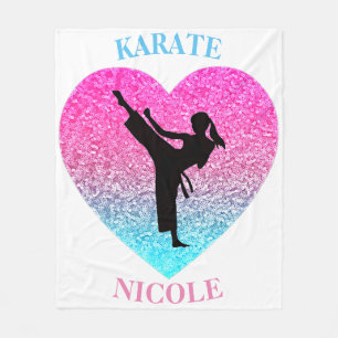 Girls Karate Fleece Blanket Deken