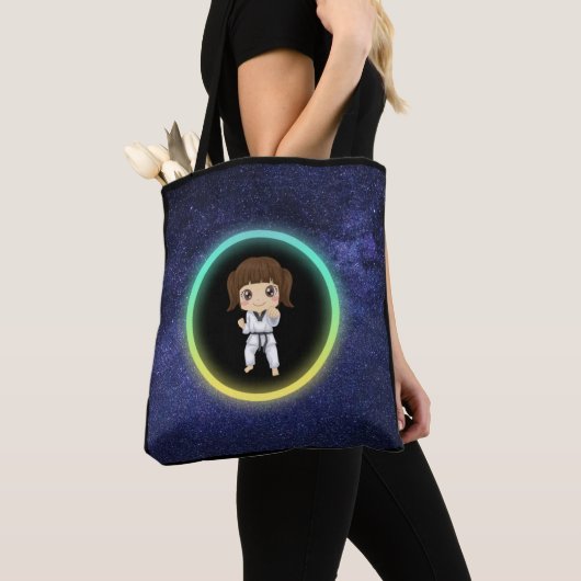 Girls Karate Galaxy Tote Bag (Dichtbij)