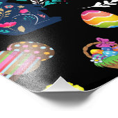 Girls Karate Happy Paasdecoratief Foto Afdruk (Hoek)