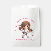 Girl's Karate Martial Arts Verjaardagsfeest Bedankzakje (Voorkant)