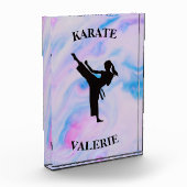 Girls Karate Pastel Swirl Fotoblokken (Links)